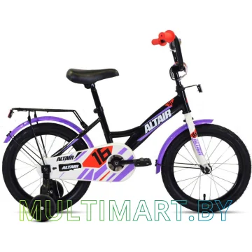 Детский велосипед Altair Kids 16 (черный/белый/фиолетовый, 2020)